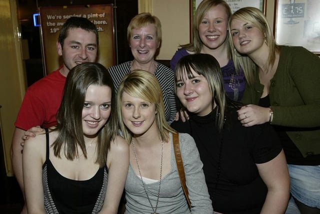 Danielle (centre front) celebrates her 21st with friends back in 2007.