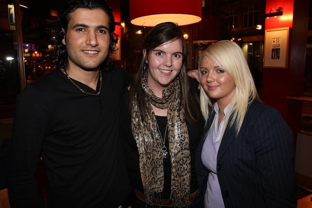 Roman, Hayley and Claire on a night out back in 2008.