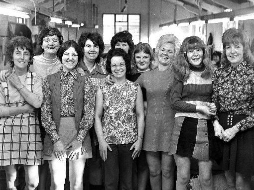 Staff at Cotton Goods, Buer Ave Goose Green, 1973