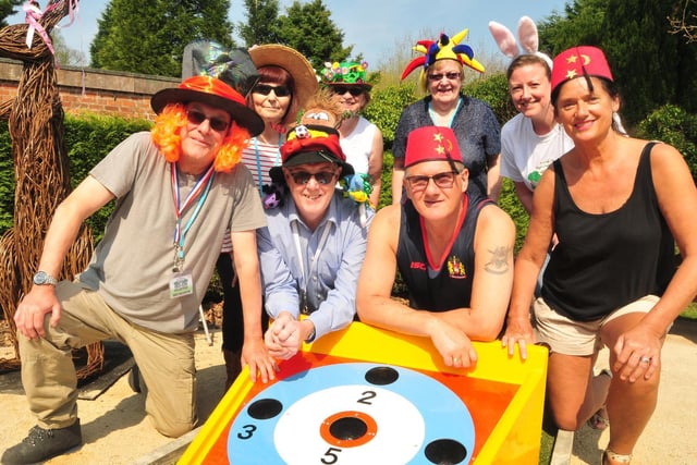 Friends of Haigh Hall Crazy Golf Course in Easter bonnets at the official opening of Haigh Hall Golf Crazy Golf Course for the 2017 season.