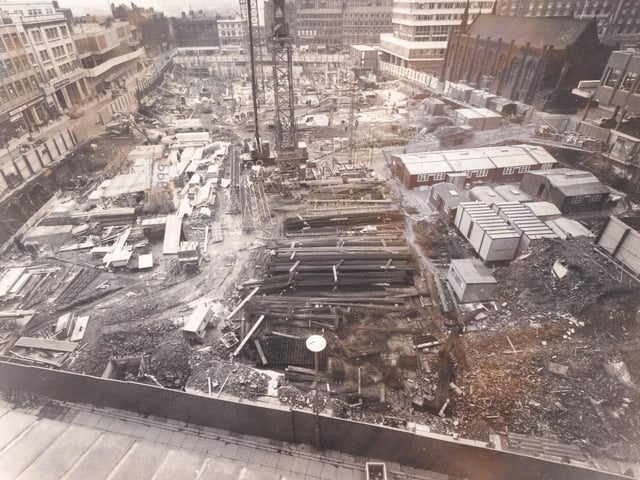 In the beginning. This is a view of the site when building work started in January 1975.