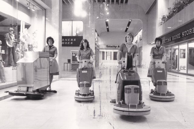 The Centre's dream clean team pictured in October 1978.