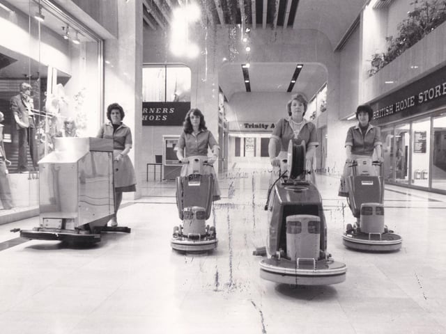 The Centre's dream clean team pictured in October 1978.