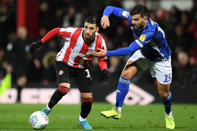 Able to play on the right or left, the Brentford player received the joint-most votes in the poll with 12 Championship writers picking him in their team. Photo by Alex Davidson/Getty Images.