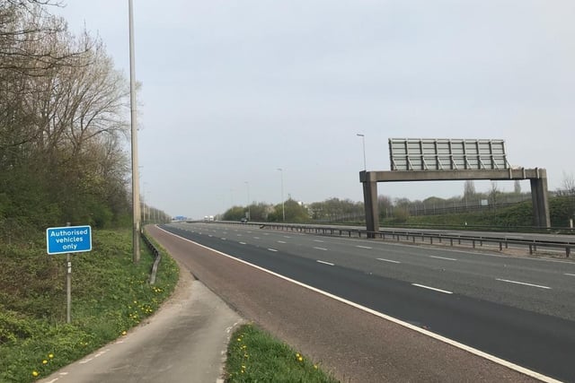 The M6, close to between junction 31A and 31, was empty - when it's normally full of bank holiday traffic