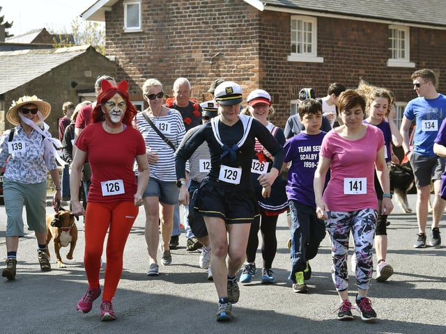 Enjoying the Scalby Walk