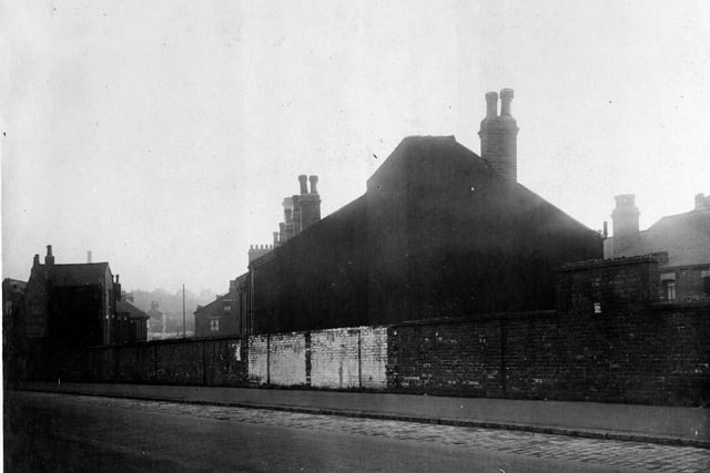 A view looking along Barrack Road on to Chapeltown Cavalry Barracks. The barracks were on both sides of Barrack Road.