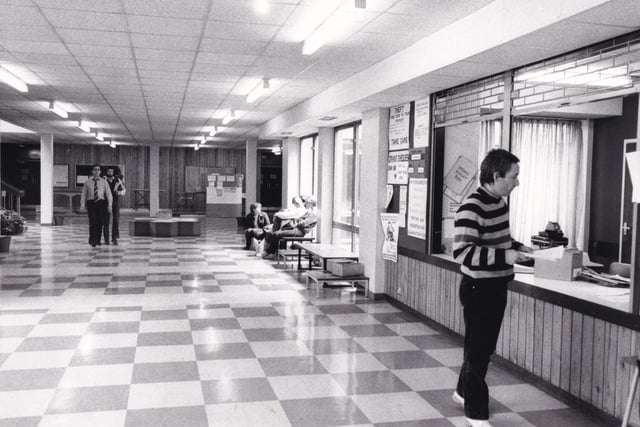 Does this view look familiar? This is the lobby and reception area in June 1984.