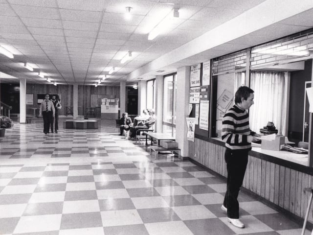 Does this view look familiar? This is the lobby and reception area in June 1984.