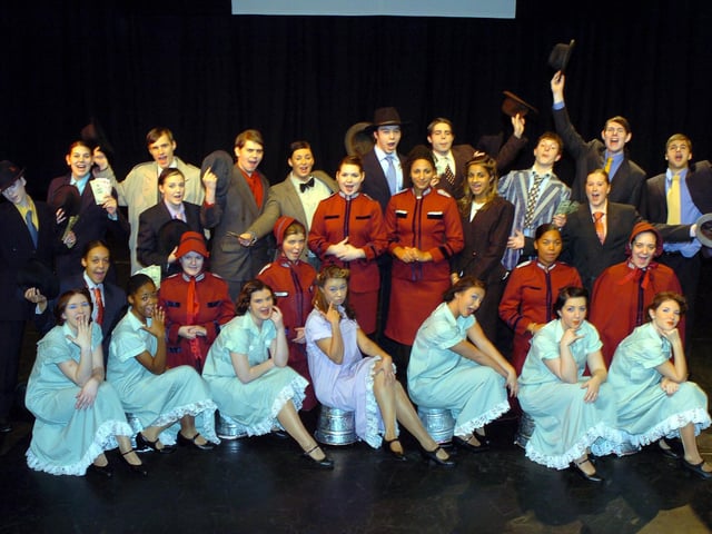 The cast of Guys and Dolls photographed in December 2005.