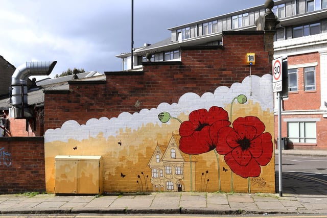 This art can be found on St. Michael's Terrace in Headingley.