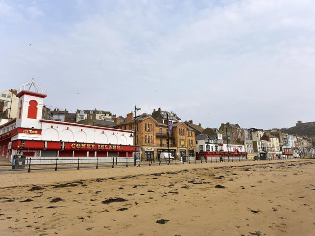 The arcades and seafront businesses all shut up during lockdown.