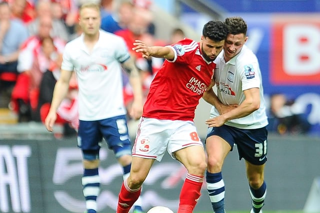Alan Browne was a first-half substitute in PNE's 4-0 win over Swindon in the League One play-off final at Wembley in May 2015