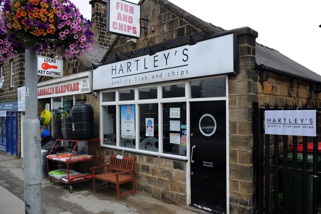 Hartley's on New Road Side in Horsforth won the YEP's Chippy of the Year in 2016. It's available for delivery in the surrounding area through JustEat.
