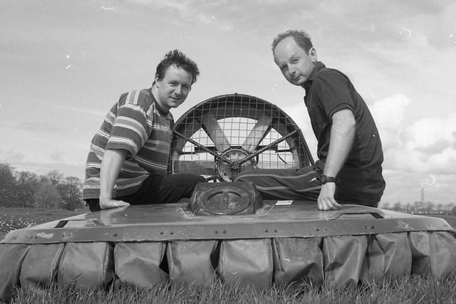 Anyone recognise these two on their hovercraft in Freckleton?