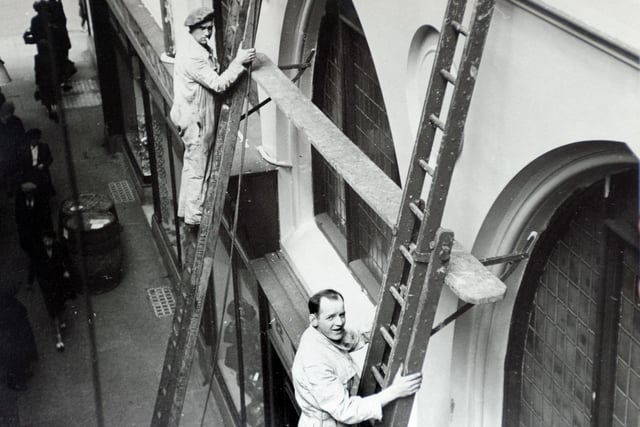 The arcade was treated to a lick of paint in the 1950s.