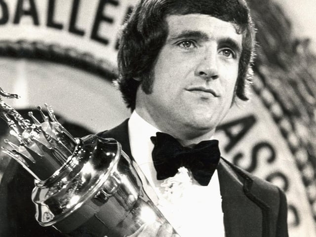 Norman pictured in July 1976 after winning the player of the year award.
