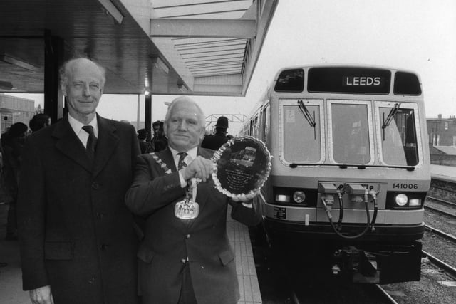 West Yorkshire received the first of 22 railbuses when British Rail chairman Bob Reid arrived to make the hand over at Leeds City Station.