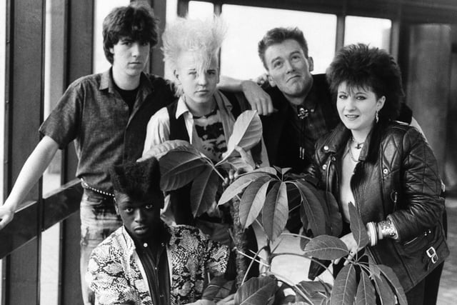This is Leeds band The Pleasure Garden. Pictured, from left are, Darren Longhorn, Mark Adams, Mark Gregory and Carla Wood. At the front is Ede Annan.