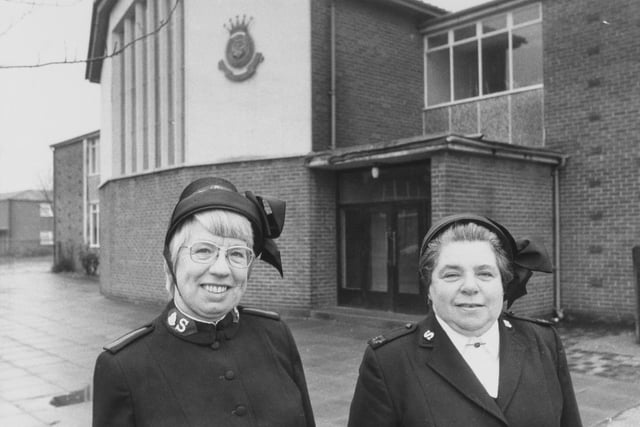 Major Audrey Roebuck (left) and Envoy Ann Hanmer at the Salvation Army Citadel on Hunslet Road.