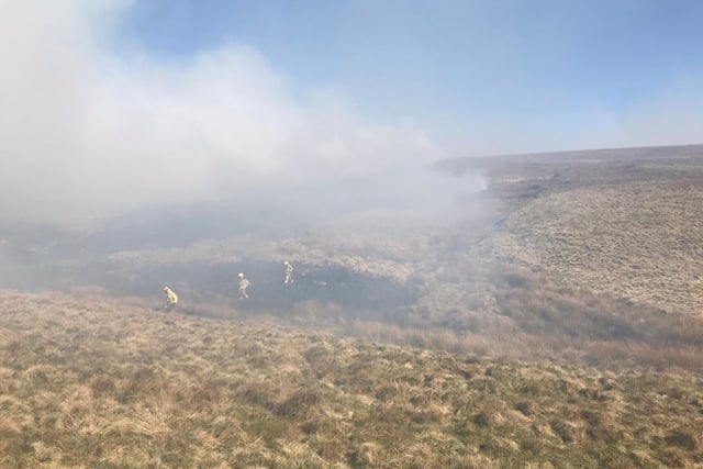 However more firefighters were needed to get the moorland fire under control.