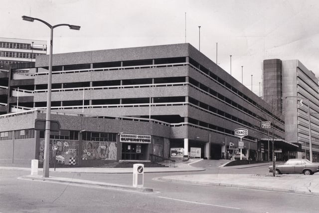 The car park at Merrion Centre in the mid-1970s.