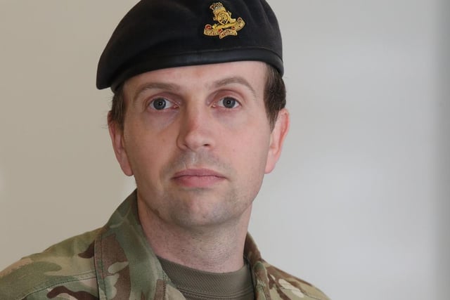 Major David Mortimer, military liaison officer, at the NHS Nightingale Hospital Yorkshire and Humber in Harrogate.