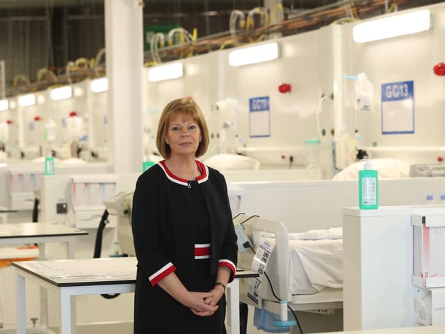 Chief Medical Officer Yvette Oade at the NHS Nightingale Hospital Yorkshire and Humber in Harrogate.