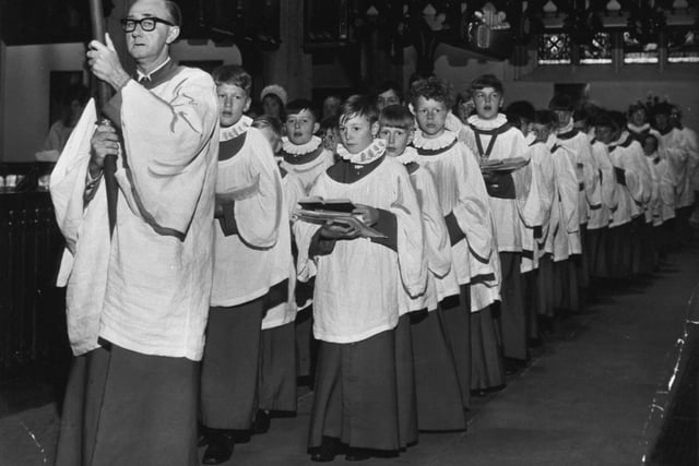 Leeds Parish Church Choir during the Easter Sunday Service.