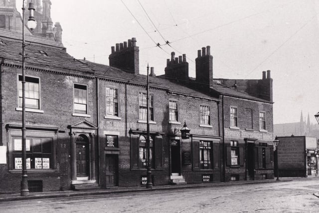 The east end of Wellington Street at the top end of Aire Street, on the site of the Majestic.