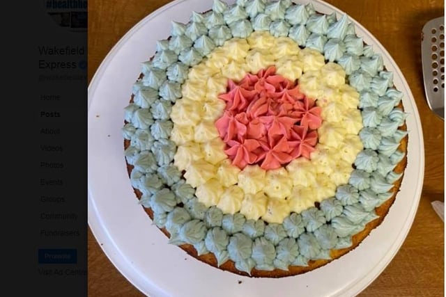Sarah Walker made this for her friend. She said: "First Victoria sponge Ive made. It was first raw, then burnt, now its a bit dry but I was happy with the buttercream!"