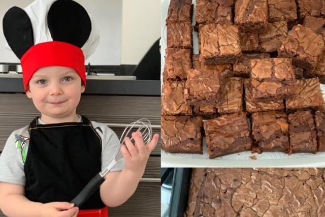 Stacey Watson said: "My two-year-old & I made Nutella brownies...very nice.
Second attempt was not as good - white chocolate brownies. We burnt them! Still taste good though!"