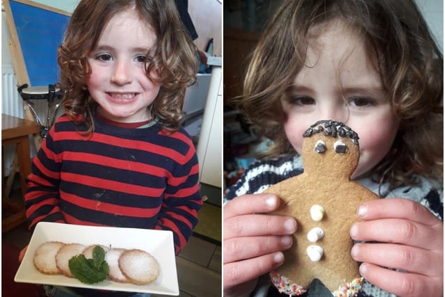 Amy Jo Lawrance sent these photos of their baked goods - lemon balm shortbread and gingerbread men.