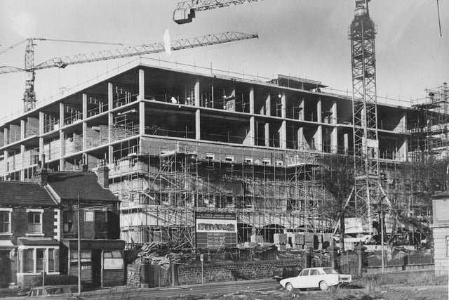 The new out-patients and accident department was being built at St James's Hospital.