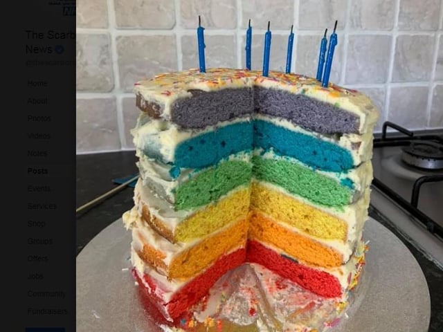 Becky Knight said: "I made my sons 1st birthday cake the other day, bit adventurous for a first cake from scratch but it turned out ok!"