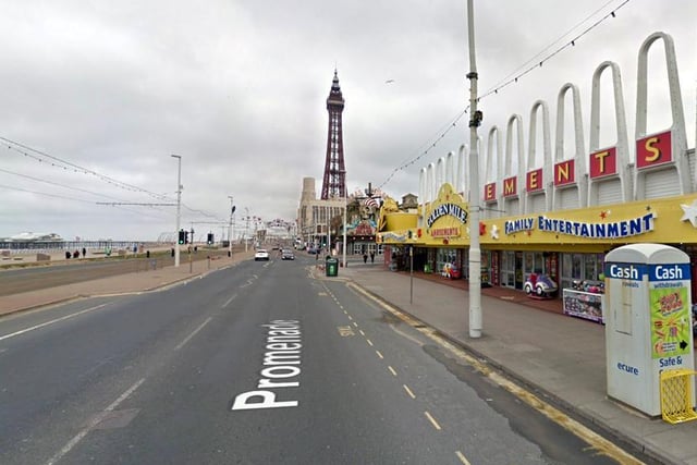 The A584, including The Promenade, had 137 accidents causing casualties between 2014 and 2018