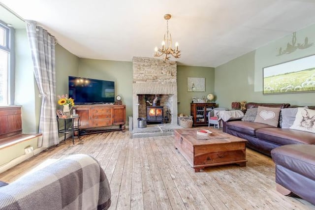 The living room with log burner