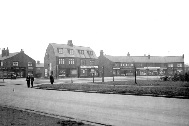 Parade of shops on left hand side of Middleton Park Circus built between 1927 and 1929.
