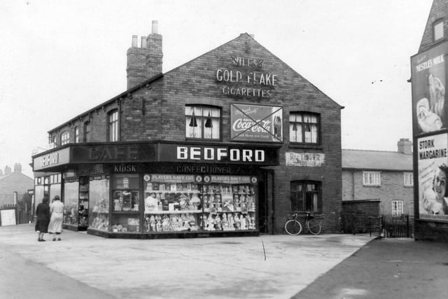 Bedford's confectioner's shop taken from Middleton Park Circus.
