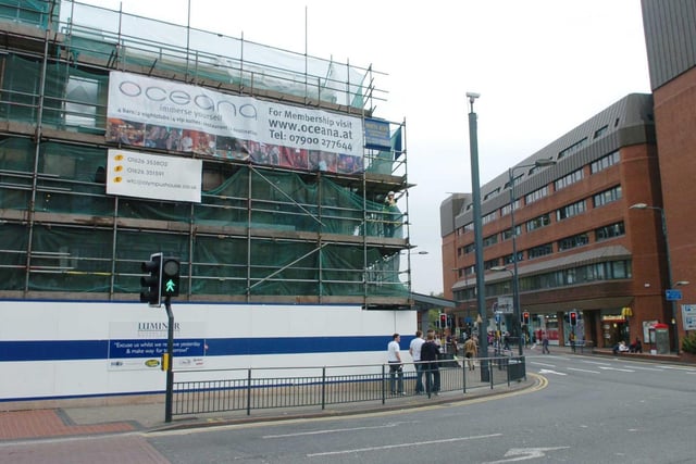 The now-gone "superclub" Oceana holds a special place in the hearts of Leeds clubbers. The 7million pound venue is pictured under construction in 2005