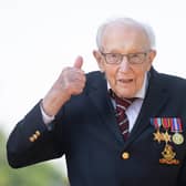 Captain Tom Moore has thanked the people of Yorkshire for their support as he turns 100 today. Picture: PA