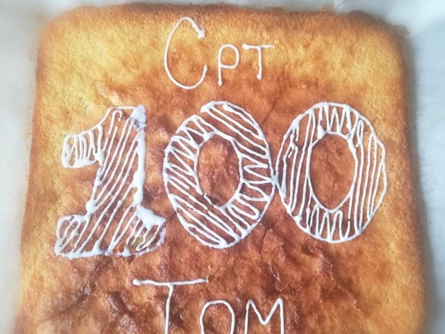 Some of the cakes made to mark Captain Tom Moore's 100th birthday.