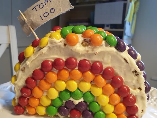 Some of the cakes made to mark Captain Tom Moore's 100th birthday.