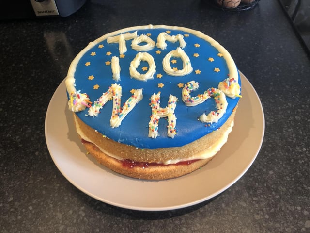Some of the cakes made to mark Captain Tom Moore's 100th birthday.
