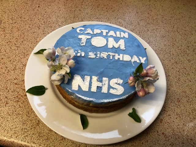 Some of the cakes made to mark Captain Tom Moore's 100th birthday.