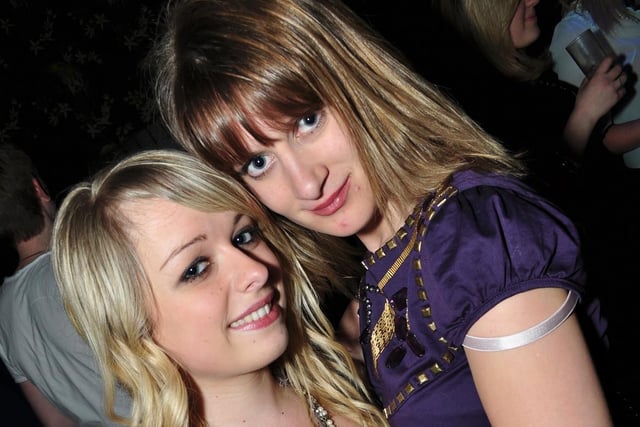 Kayleigh and Rachel on a night out together.
