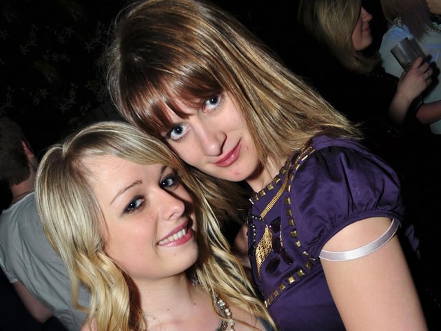 Kayleigh and Rachel on a night out together.