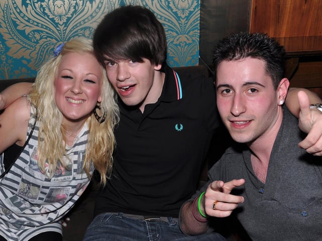 Ash, Tom and Sophie in Blue Lounge.