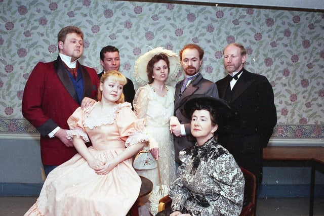 One of Oscar Wilde's most famous comedies is being revived by Leyland-based Dark House Theatre Company. Cast members, pictured above, are busy rehearsing The Importance of Being Earnest, to be presented at Worden Arts and Crafts Centre in Leyland