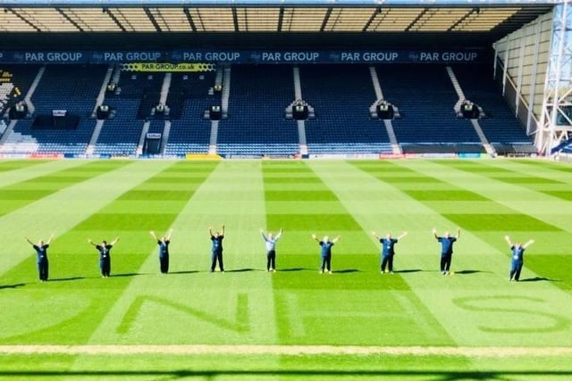 PNE and Lancashire Teaching Hospitals have a close working relationship and the groundsman at Deepdale showed the club's appreciation of the Trust's NHS heroes with this amazing tribute on the pitch